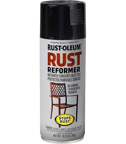 Rust-Oleum 248658 Rust Reformer Spray, 10.25 oz, Black (Pack of 2